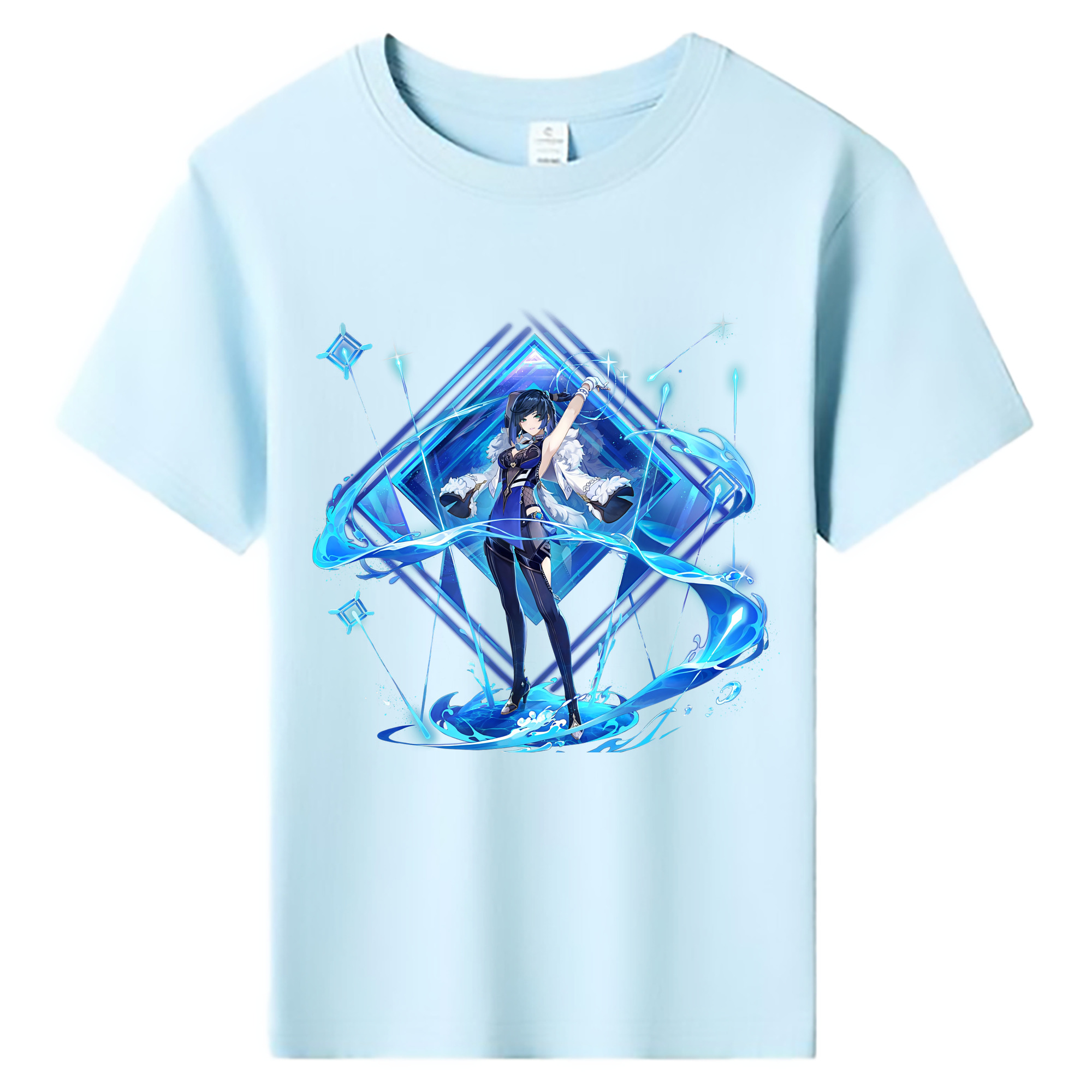 げんし神 夜兰 やらん genshin Yaran 綿100％キッズTシャツ（フロントプリント）